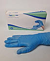 Рукавиці Вініл S (100 шт.) блакитний "CARE 365" (1 пачка), фото 4