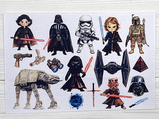Фетр з принтом Зіркові війни. Темна сторона сили. Star wars (Корейський жорсткий 1,2 мм)