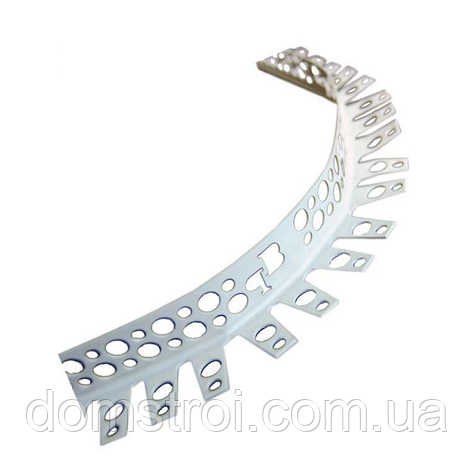 Куточок арочний ПВХ перфорований під штукатурку 20х20 мм (3 м), фото 1