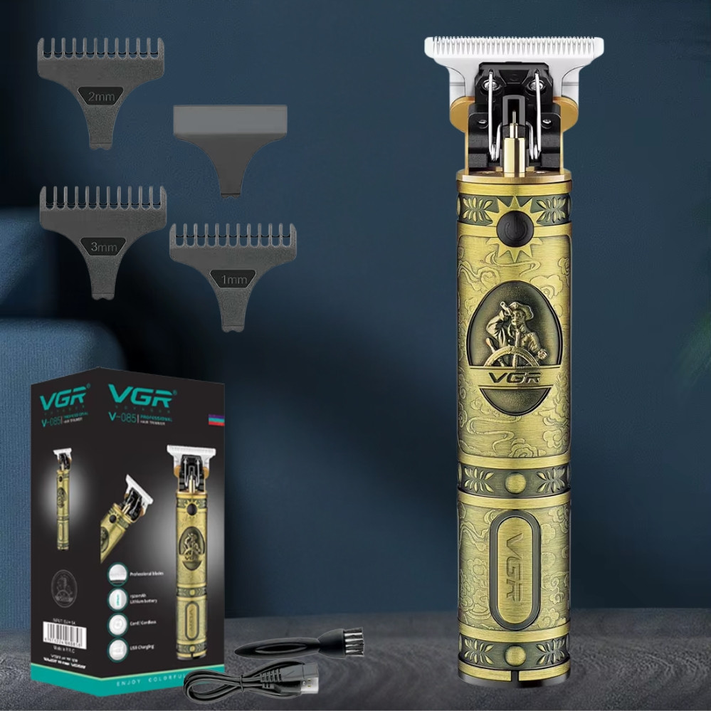 Акумуляторний триммер для волосся VGR V-085 портативна машинка для стрижки волосся та бороди бездротова, фото 1