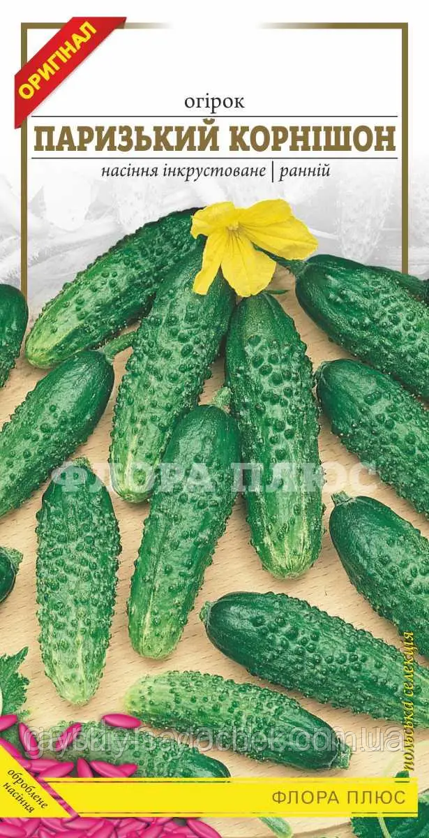 Насіння огірок Паризький корнішон 1г. Флора плюс