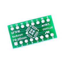 Плата переходник QFN16_0.65/0.5mm