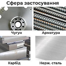 Диск по металу 300×25.4 мм з твердосплавними зубцями, 22 зубця - для різання труб, арматури, профілю, УШМ, Круг для болгарки, фото 4