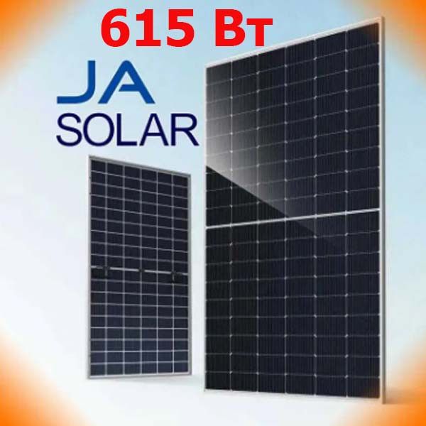 Монокристалічна сонячна панель JА Solar JAM66D45-615/LB N-Type (615 Вт) Bifacial  двостороння