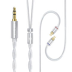 ⇒ KBEAR Glint (2Pin 0.78 / Jack 3.5) - двожильний посріблений кабель для з'вязку IEM's навушників