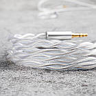 ⇒ KBEAR Glint (2Pin 0.78 / Jack 3.5) - двожильний посріблений кабель для з'вязку IEM's навушників, фото 3
