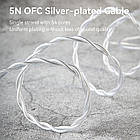 ⇒ KBEAR Glint (2Pin 0.78 / Jack 3.5) - двожильний посріблений кабель для з'вязку IEM's навушників, фото 4