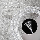 ⇒ KBEAR Glint (2Pin 0.78 / Jack 3.5) - двожильний посріблений кабель для з'вязку IEM's навушників, фото 7