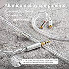 ⇒ KBEAR Glint (2Pin 0.78 / Jack 3.5) - двожильний посріблений кабель для з'вязку IEM's навушників, фото 8