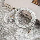⇒ KBEAR Glint (2Pin 0.78 / Jack 3.5) - двожильний посріблений кабель для з'вязку IEM's навушників, фото 9