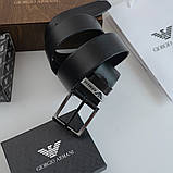 Чоловічий подарунковий набір гаманець і ремінь дерев'яній коробці Armani (303), фото 8