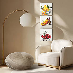 Картина за номерами Riviera Blanca, комплект з 3-х картин Frutti 25х25 см (RB-1144)