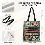 Велика сумка-шопер з квітковим узором, розмір 40/35 см, фото 3