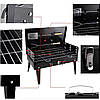 Гриль мангал розкладний Portable Barbecue Grill + решітка, лопатка та вилка, фото 4