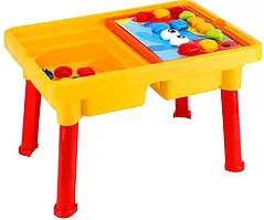 💛Ігровий стіл дитячий ТехноК Мозаїка 8140 Червоний/Жовтий + 26 фішок-кнопок та трафарет