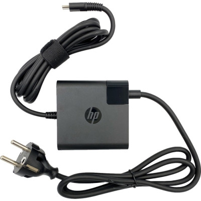 Блок живлення до ноутбуку AlSoft HP 65W 20V, 3.25A + 15V, 4.33A + 12V, 5A + 9V, 3A + 5V, 3A, USB type-C (TPN-CA06 / A40369), фото 1