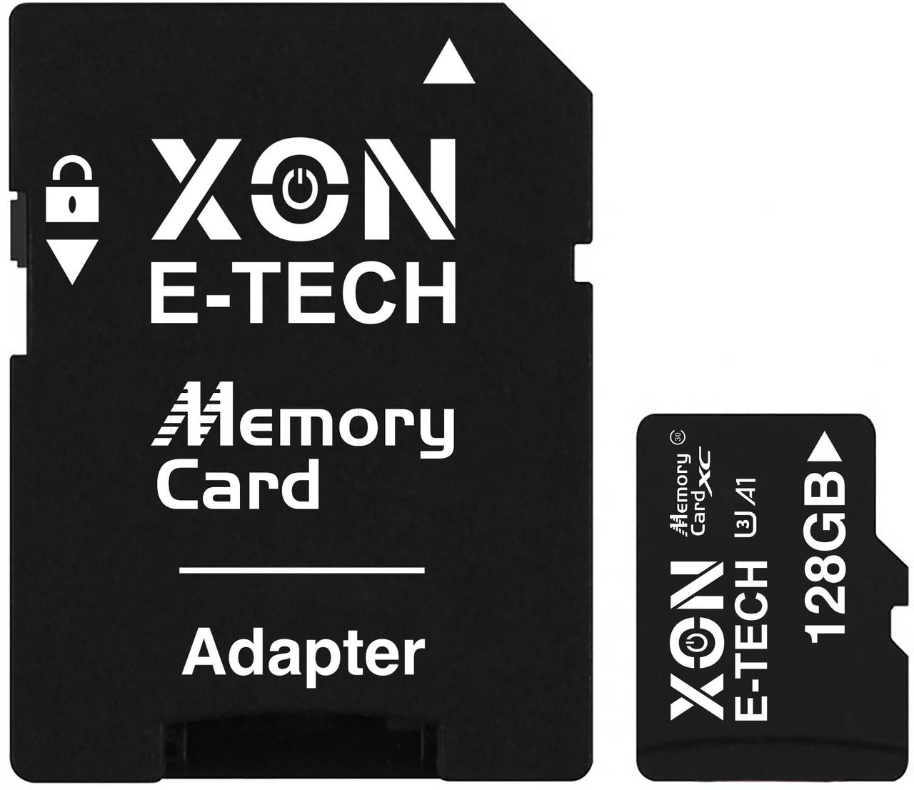 Карта пам'яті XON microSDXC 128GB Class 30 (A1) UHS-I/U3 + SD adapter (MCXC3128BA 0397) Чорна