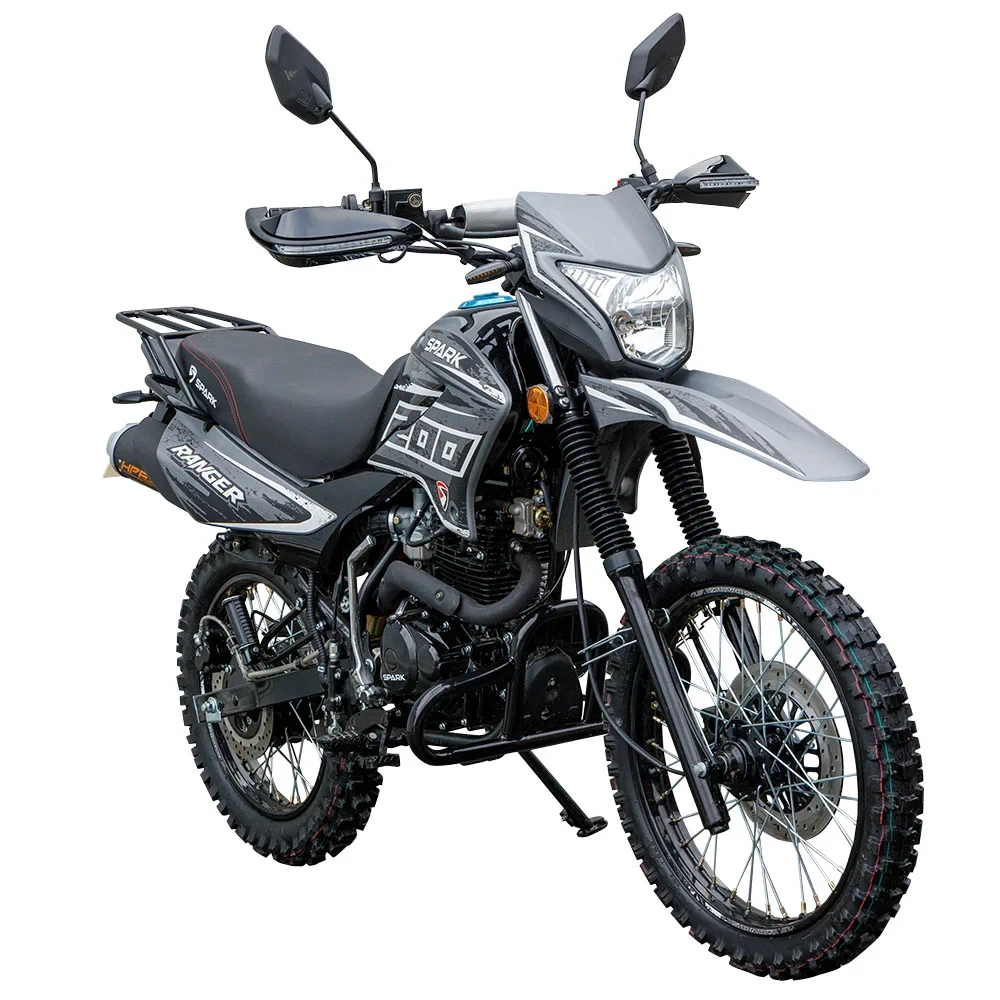 Мотоцикл Spark SP200D-4 (Заводське паковання) (Чорний із сірим)