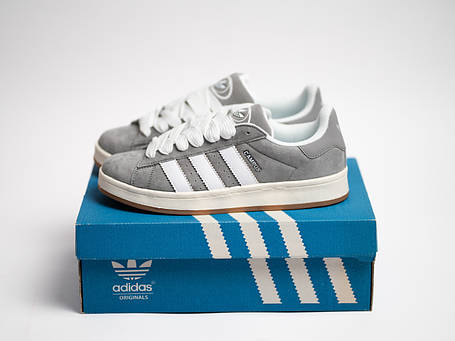 Чоловічі кросівки Adidas Campus 00s Grey/White сірі з білим, фото 1