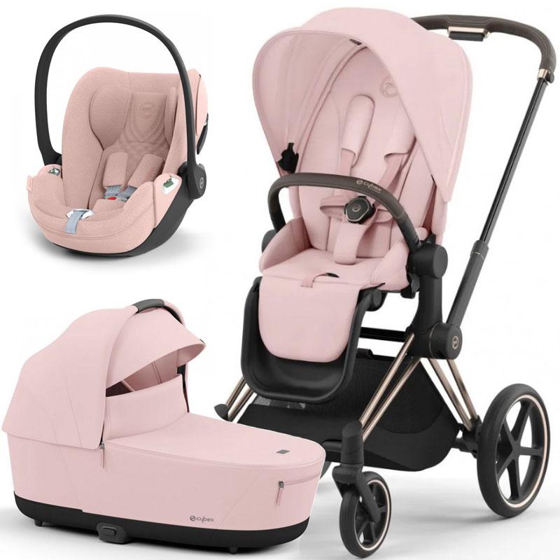 Cybex Priam 4.0 коляска 3 в 1 Peach Pink шасі Rosegold