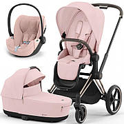 Cybex Priam 4.0 коляска 3 в 1 Peach Pink шасі Rosegold