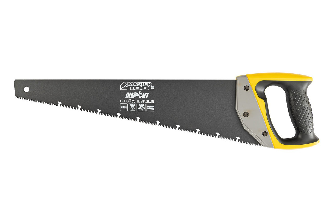 Ножовка столярная BLACK ALLIGATOR 450 мм 9TPI MAX CUT закаленный зуб 3D заточка тефлоновое покрытие