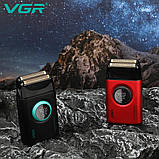 Електробритва VGR V-377 RED шейвер, подвійне лезо, регулювання потужності 7000-9000 RPM, LED display, фото 3