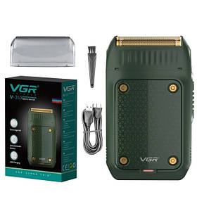 Електробритва VGR V-353 шейвер GREEN, висувний тример