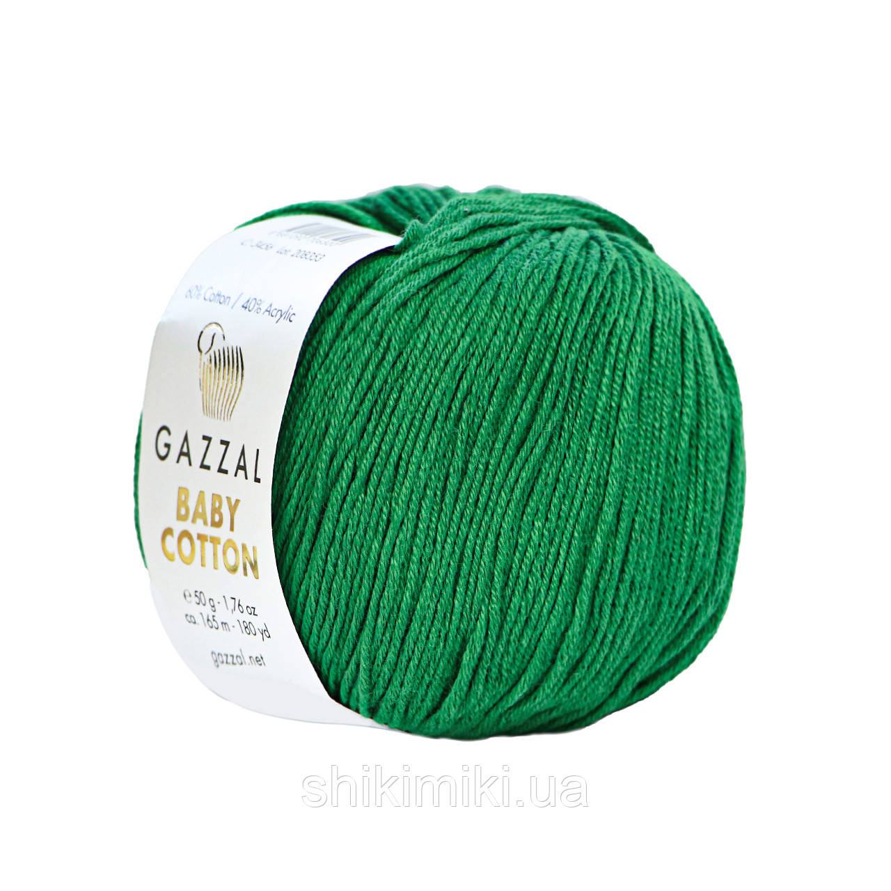 Трикотажна пряжа Gazzal Baby Cotton, колір Трава, фото 1