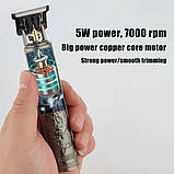 Машинка (триммер) для стрижки волосся та бороди T9-1 BRONZE, Li-Ion акум., 4 насадки (1.5, 2, 3, 4 мм), фото 4