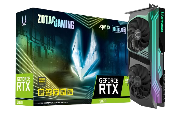 Відеокарта GeForce RTX 3070 8GB Zotac AMP Holo (ZT-A30700F-10P) Б/В