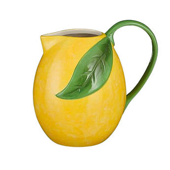 Глечик з кераміки жовтий з ручкою у вигляді Лимона Edelman