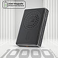УМБ Promate Blade-10 10 000 mAh, MagSafe, USB-C PD Black (blade-10.black), фото 3