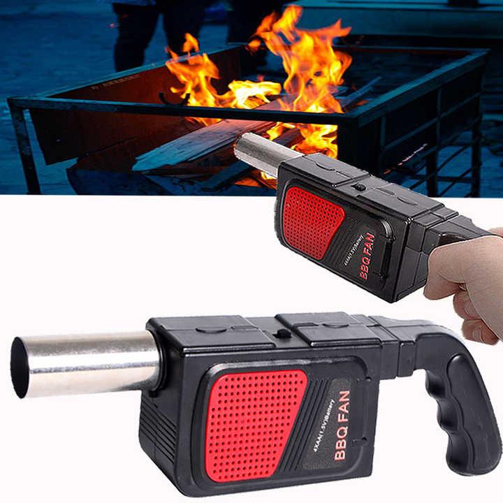 Вентилятор-дуйка для багаття з живленням від батарейок BBQ Fan, фото 1