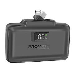 УМБ Promate PowerUp-10Duo 10000 mAh, USB-C порт, USB-C/Lightning штекери Вlack (powerup-10duo.black)