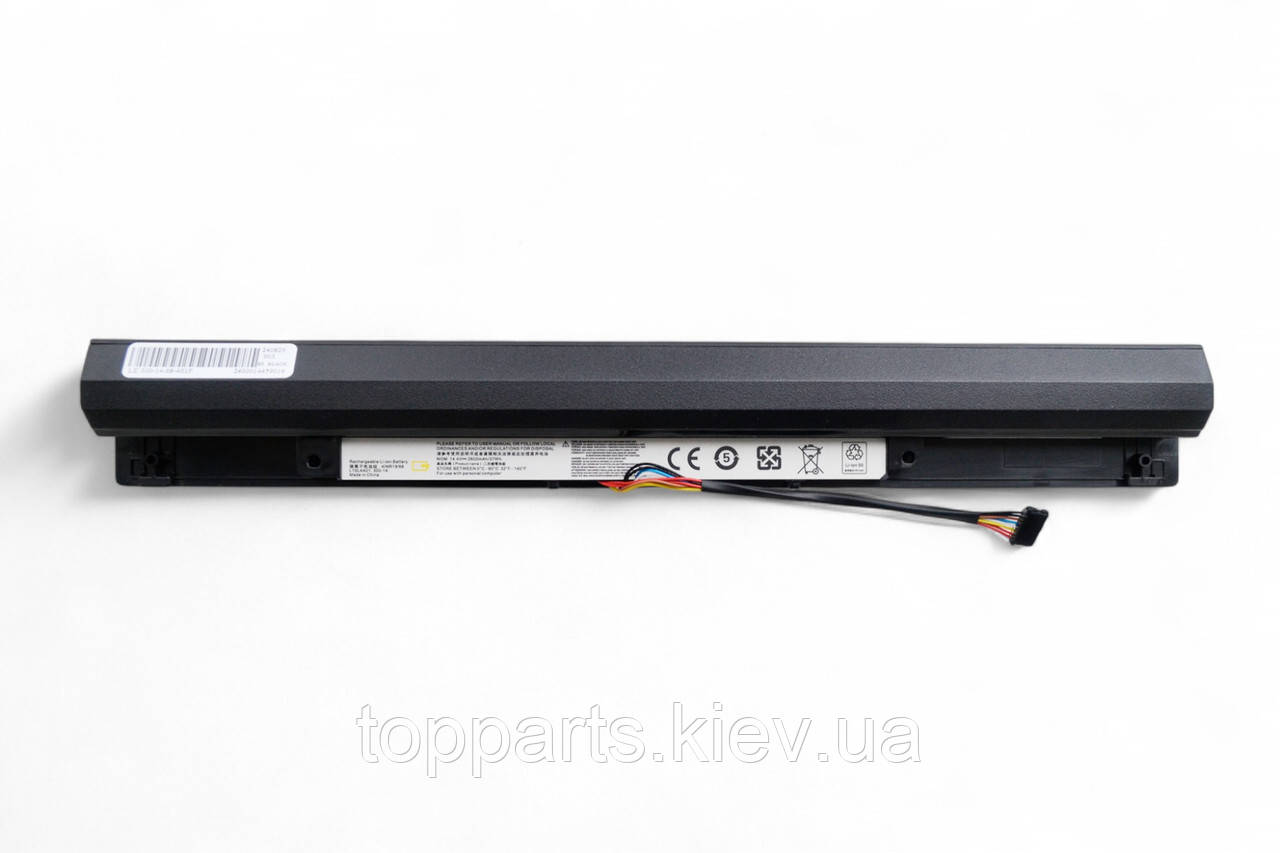 Батарея для ноутбука Lenovo IdeaPad 100-15IBD L15L4A01 (11см), 2600mAh (37Wh), 4cell, 14.4V, Li-ion, чорна, фото 1