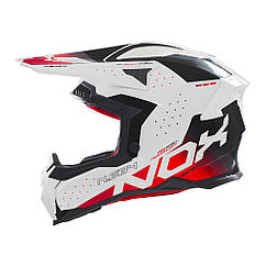 Мотошолом NOX 634 Gradiant, White-Red, XS