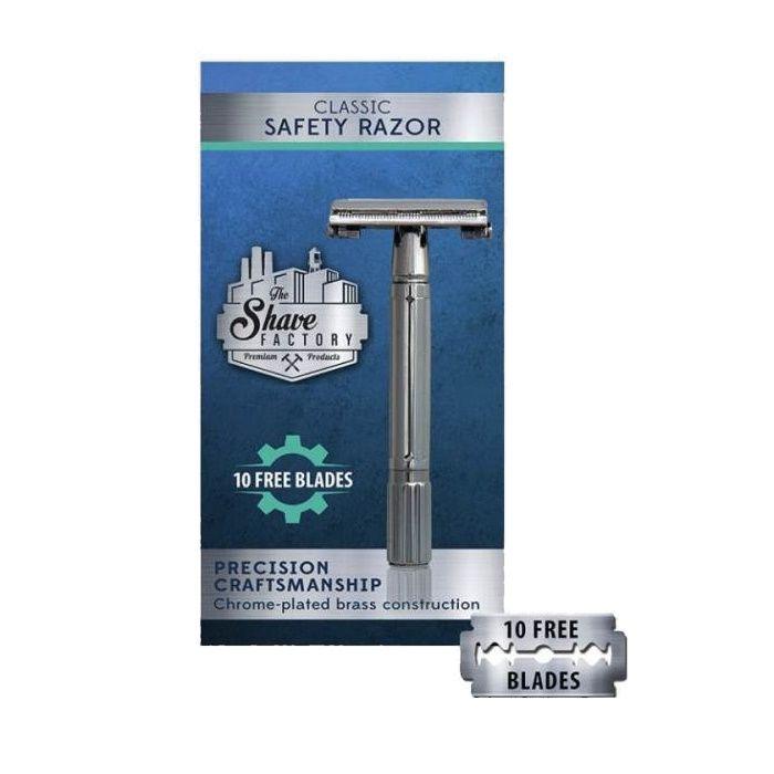 Станок для гоління Т-подібний The Shave Factory Shave Safety Razor з футляром та лезами