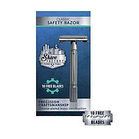 Бритва для гоління Т-подібний The Shave Factory Shave Safety Razor з футляром та лезами