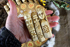 Статуетки з дерева слов'янських богів: Перун, Лада, Род, Сварог, Велес 10 см