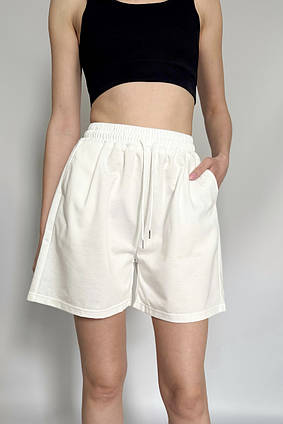 Трикотажні шорти бермуди BONNTEE білий