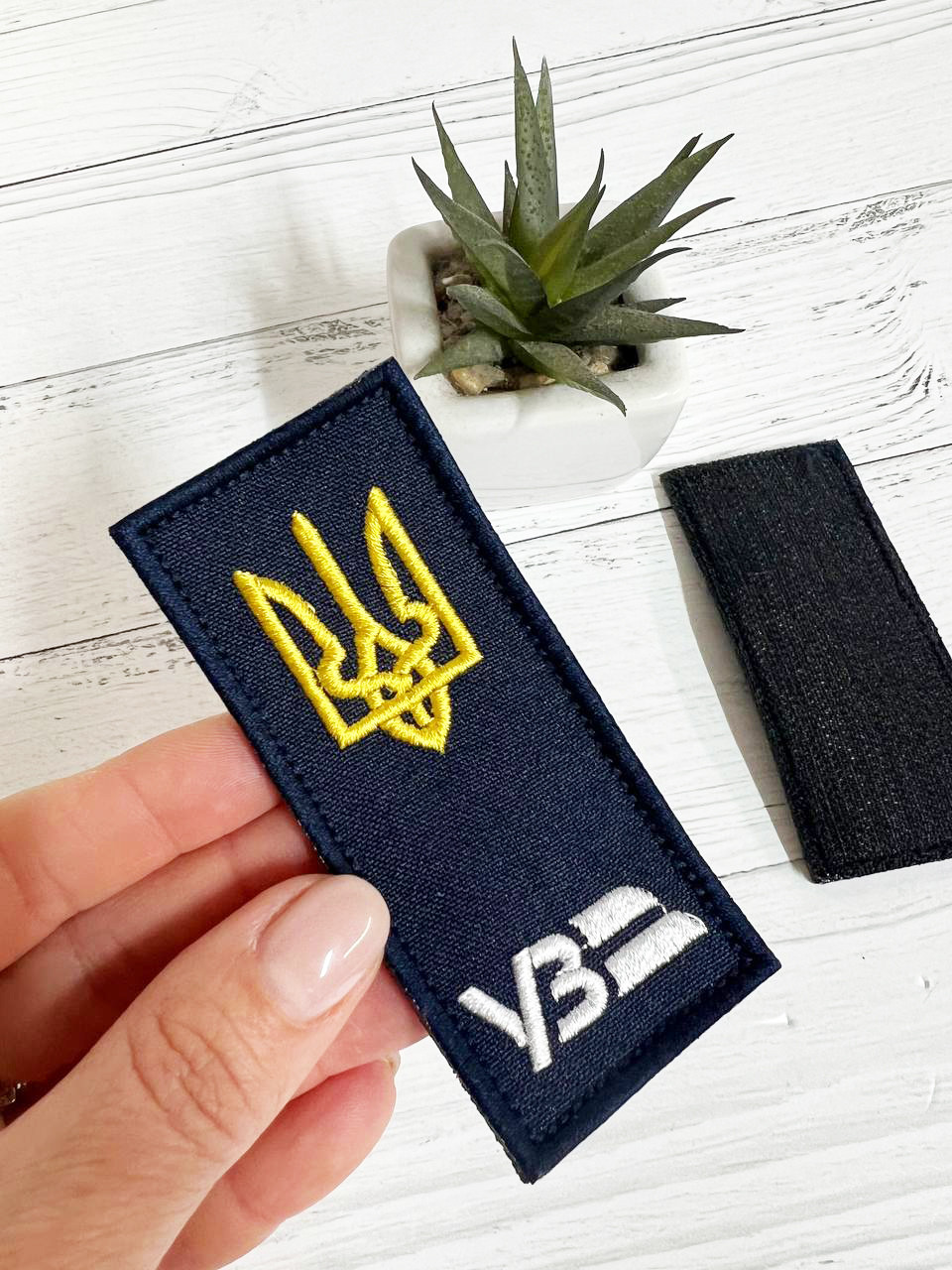 Шеврон Нашивка Укрзалізниця темносиній 90 х 40 мм, фото 1