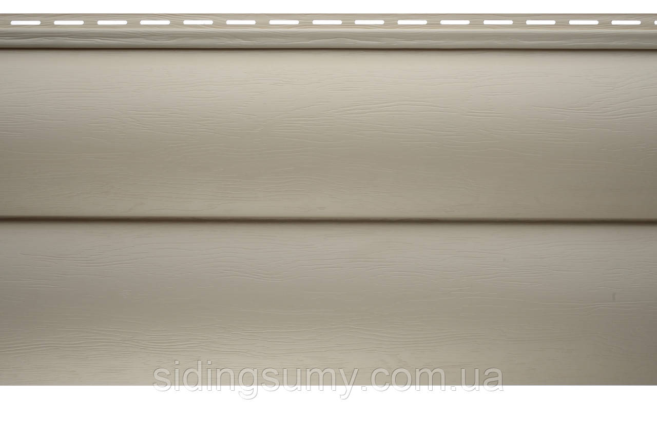 Сайдинг вініловий Альта-Профіль BlockHouse двухпереломний 3100х320 мм бежевий, фото 1