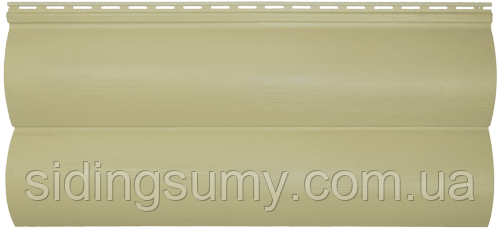 Сайдинг вініловий Альта-Профіль BlockHouse Slim двухпереломний 3660х230х1,1 мм бежевий, фото 1