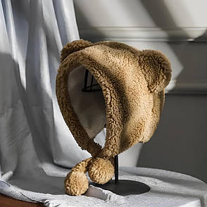 Шапка ведмедя з вушками RESTEQ. Шапка вуха ведмедика. Bear Hat. Шапка ведмідь. Звірошапка, фото 1