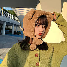 Шапка ведмедя з вушками RESTEQ. Шапка вуха ведмедика. Bear Hat. Шапка ведмідь. Звірошапка, фото 5
