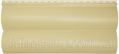 Сайдинг вініловий Альта-Профіль BlockHouse Slim двухпереломний 3660х230х1,1 мм пісочний, фото 1