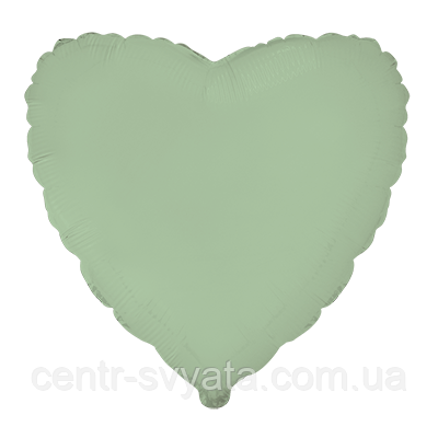 Фольгована кулька Flexmetal 18"(45 см) Серце Matte Mint | М'ятне