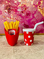 Набір продуктів Фастфуд, XJ368, піца, картопля-фрі, морозиво, напої, в коробці р.26,5*7,4*28,7 см, фото 4