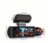 Автомобільний відеореєстратор Zkcamspy Full HD 1080 на 2 камери, фото 3